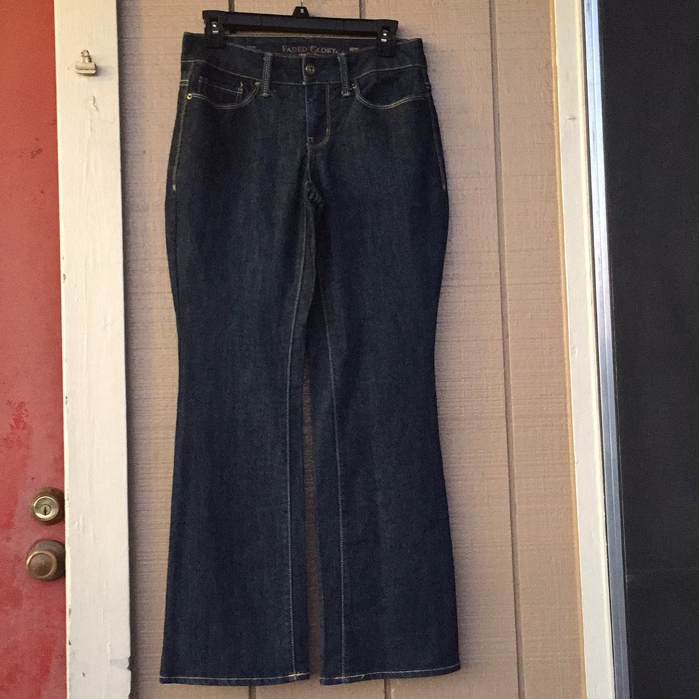 Faded Glory women curvy boot blue jeans pant S:4P